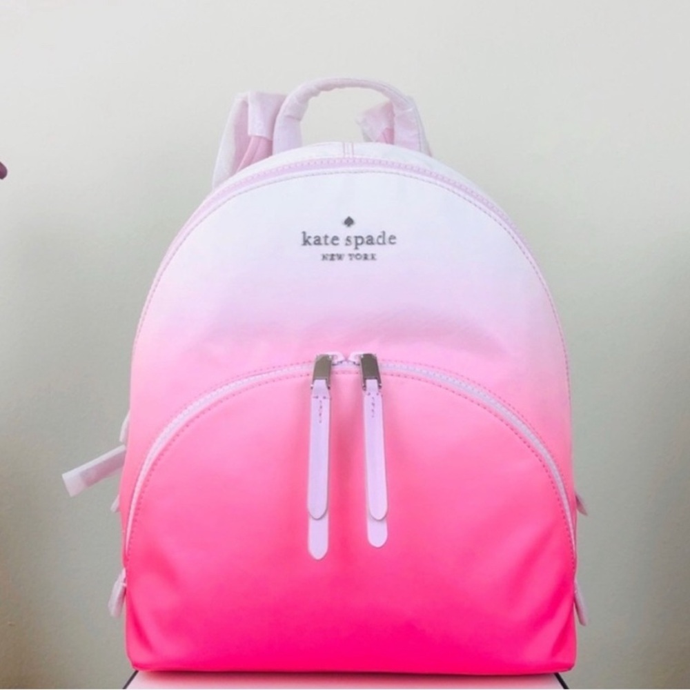 Kate Spade Pink and White Ombré Backpack